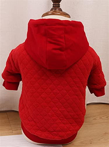 Hundepullover für Französische Bulldogge, Fleece-Pullover mit Beinen und Kapuze, Winddichte, Dicke, Warme Winter-Hundejacken für Kleine, Mittelgroße Hunde, Outdoor-Reisemantel