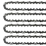 Sunmeit 4-Teilige 18-KettensäGenkette, 62 Treibglieder, 0,05 StäRke, 3/8 Teilung, 18 Ersatzkette, KettensäGenkette mit Geringem RüCkschlag