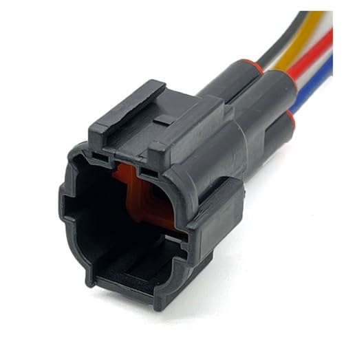 CXVFY 4-poliger Auto-Sprühmotor-Sauerstoffsensor-Stecker, Kabelbaum, kompatibel mit wasserdichtem Autostecker, kompatibel mit PB291-04027 6185-1169(4Pin Male,5 Pcs)