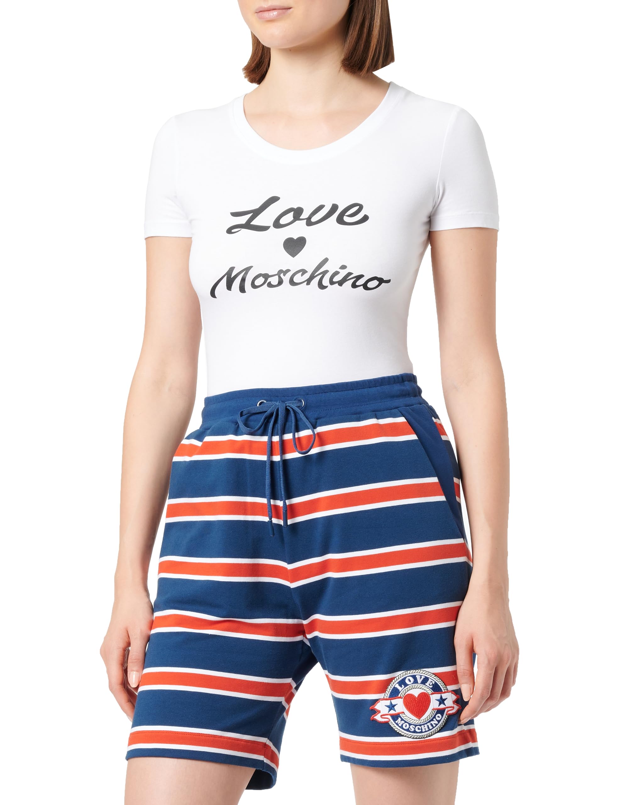 Love Moschino Women's Casual Shorts, Blue RED, 40