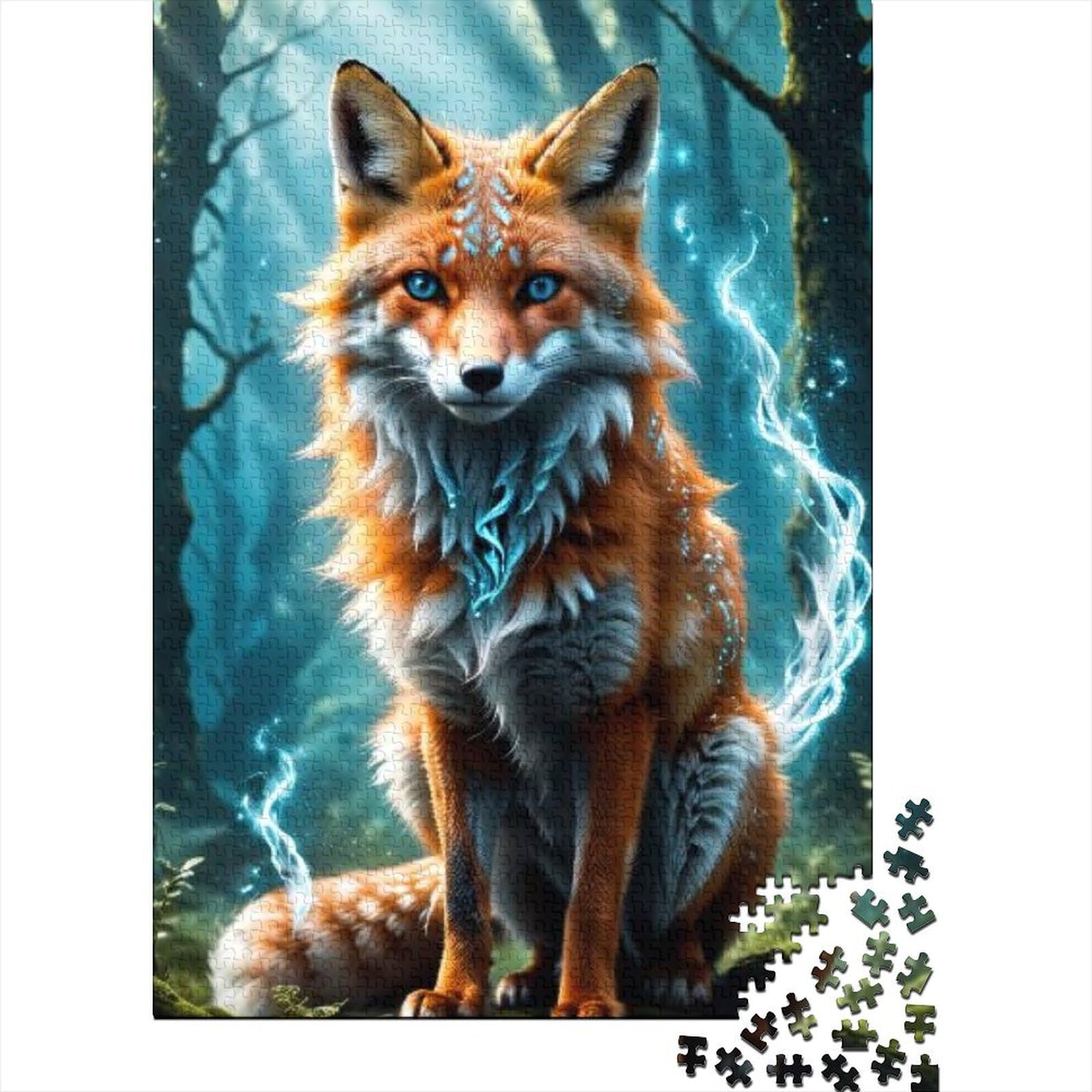 Tier-Fuchs-Puzzle für Erwachsene und Teenager, 1000-teiliges Puzzle für Erwachsene Teenager, Spielspielzeug für Erwachsene, Familienpuzzle, Geschenk (Größe 75 x 50 cm)