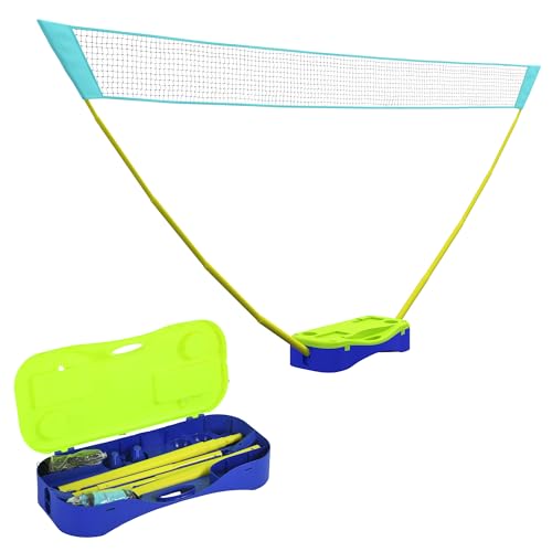 SPORTNOW 2 in 1 Badminton Set, Badmintonnetz mit Ständer, Volleyballnetz, verstellbar, mit Tragetasche, für Indoor, Outdoor