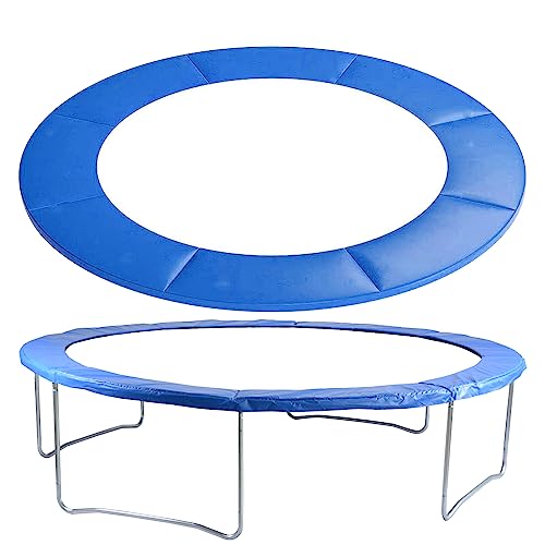 AXPQHL Trampolin Randabdeckung,Ø 305cm 366cm Randschutz Schutz für Trampolin,Federabdeckung Randschutz Sicherheitsmatte, reißfest,UV-beständig,Blau (366cm)