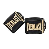 Everlast Elite Boxing Hand Wraps 180" Black/Gold