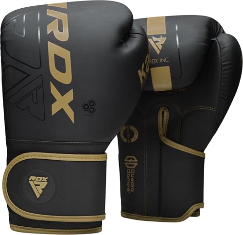 RDX Boxhandschuhe für Muay Thai und Training, Maya Hide Leder Kara Punchinghandschuhe für Kampfsport, Kick Boxen, Sparring, Boxsack, MMA, Sandsack Boxing Gloves (MEHRWEG)