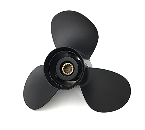 Jodriva 10,3x13 15hp-35hp, for Johnson Propeller 14 Zähne Spline Aluminium Propeller, for Johnson Boat Accessories Marine Propeller Propeller für Außenbordmotoren