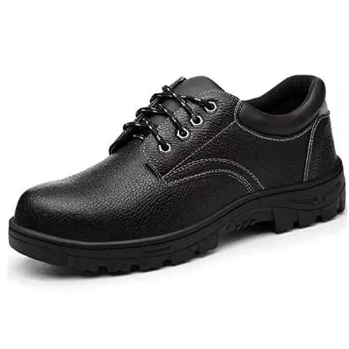 fayengan Sicherheitsschuhe Herren Arbeitsschuhe Mit Stahlkappe Leichte Atmungsaktiv Schuhe Sneaker Schutzschuhe rutschfeste Stahlkappenschuhe (Color : Black, Size : 46 EU)