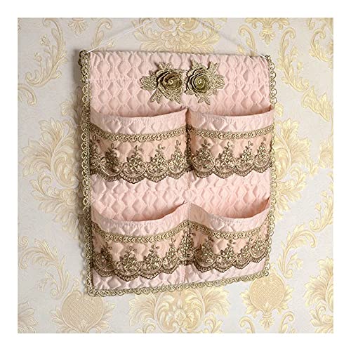 BFVAKBKYT Hängende Lagerung über der Tür, Wall Door Closet Hanging Storage Bag Organizer 4 Pockets Wall Mounted Storage Bag(Pink,4 Pockets)