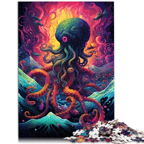 Puzzle | Puzzles Bunter Oktopus, Puzzle für Erwachsene, 1000 Teile, Holzpuzzle, Spaß für zu Hause, Aktivitäten, Geburtstagsgeschenk, Reisegeschenk, 1000 Teile (50 x 75 cm)