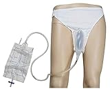 Einfache Verwendung Pee Bag Wiederverwendbarer Pee Halter Elastischer Bund Spillproof Inkontinenzwerkzeug Tragbare Urin-Kollektor-Tasche für Urin-Urinbeutel für Männer und Frauen 0122