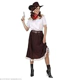 W WIDMANN MILANO Party Fashion - Kostüm Cowgirl, Bluse, Rock, Gürtel und Hut, wilder Westen, Karneval, Mottoparty