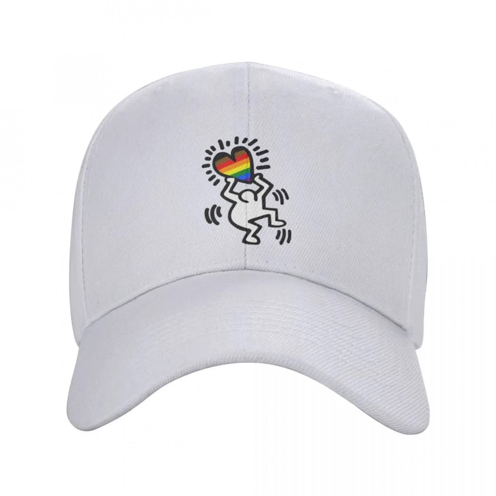 Baseballmütze Punk Keith Abstrakte Tänzerin Baseballmütze Herren Damen Verstellbarer Haring Geometric Graffiti Dad Hat Outdoor