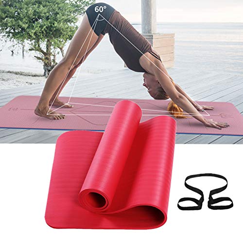 Yoga Mat Trainingsmatte Trainingsmat Trainingsmatte rutschfest Trainingsmatte extra dick Yogamatten für Männer Faltbare Yogamatte Yogamatten red,10mm