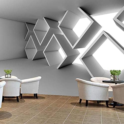 XLMING Kubischer Zement Grau Küche Esszimmer Arbeitszimmer Wohnzimmer TV Hintergrund Wand 3D Tapete-150cm×105cm