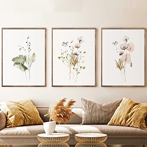 Aquarell Blumen botanische Blatt Poster und Drucke minimalistische nordische Pflanzen Leinwand Malerei Wand Kunst Bilder für Home Decor