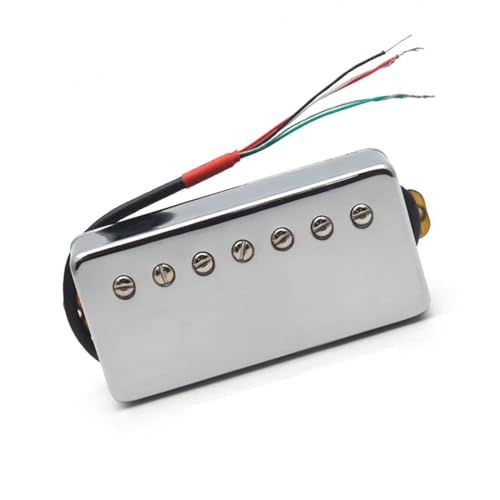 7-saitige Gitarre Messing Cover Humbucker Schlitz 8,5K/14K Coil Splitting Pickup Für 7-saitige E-Gitarre e gitarren tonabnehmer (Color : Chrome Neck)