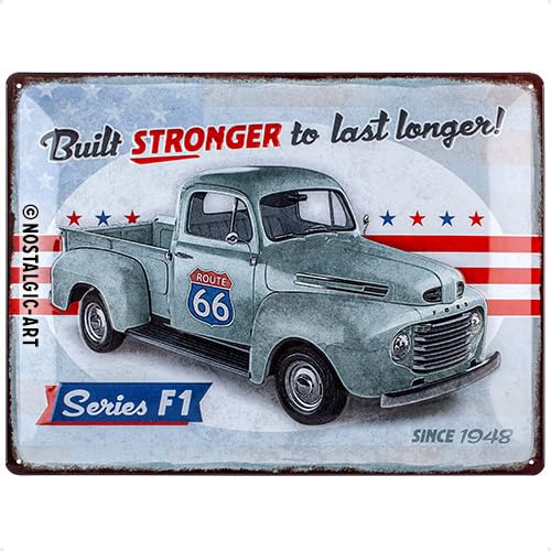 Nostalgic-Art Retro Blechschild, Ford F1 – Special Edition – Geschenk-Idee für Auto Fans, aus Metall, Vintage-Design zur Dekoration, 30 x 40 cm