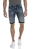 Cipo & Baxx Herren Jeansshorts Regular Fit Basic Denim Kurze Hose Freizeit Shorts Bermuda CK230 Blau 29