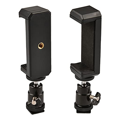 SCRUBY Rotation Tripod Mount Adapter Handyhalter Selfie Halterung Blitzschuh Kugelkopf für Outdoor Fotografie