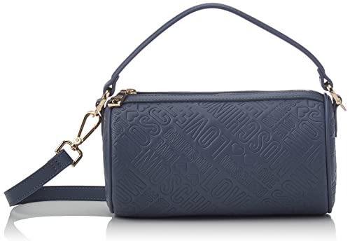 Love Moschino Damen Borsa Pu Embossed (Logo) Denim Umhngetasche, Denimblau