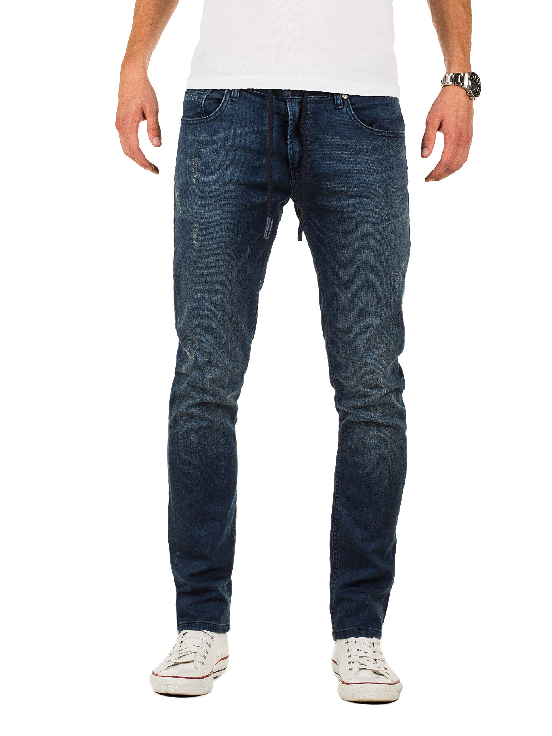 WOTEGA M3234 Jogging Jeans Herren Hose Jeans Optik Jogginghose, Blau (Ensign Blue 194026), W30/L34