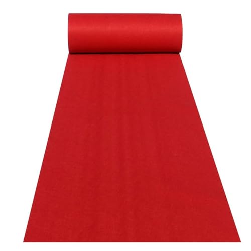Luyckfrazy Roter Teppich für Hochzeit, Gangläufer, 2 mm dick, Polyester, Laufsteg-Teppich, Braut-Gehweg-Teppich, Rolle für Hochzeitsdekorationen im Innen- und Außenbereich (Size : 1.5x25m)