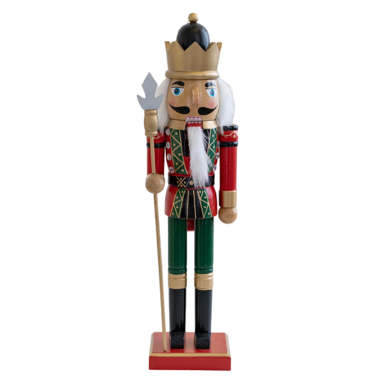 Meiliyizu Handcrafts Nussknacker aus Holz, 38 cm, Königssoldaten-Figur, Weihnachtsfeier, traditionelle Puppe, Ornament für Heim-Desktop-Dekorationen