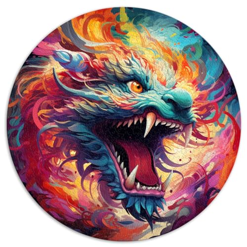 Puzzle Drache 1000 Teile Puzzle 26,5x26,5 Zoll Familienpuzzle Geschenk Spaß bei Aktivitäten zu Hause, Geburtstagsgeschenk, Reisegeschenke,