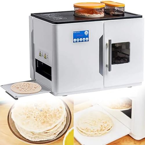 Qiang Roti-Bäcker-Roboter,Rotti-Fladenbrot-Tortilla Vollautomatische Maschine Roti-Maker,8 Stück pro Mal mit einem klick herstellt,für privaten,Gewerblichen Gebrauch,Restaurants,Kantinen usw