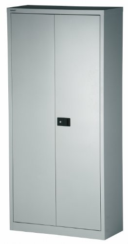 Bisley Flügeltürenschrank Universal, Garderobeneinsatz, Metall, 355 Silber, 40 x 91.4 x 195 cm