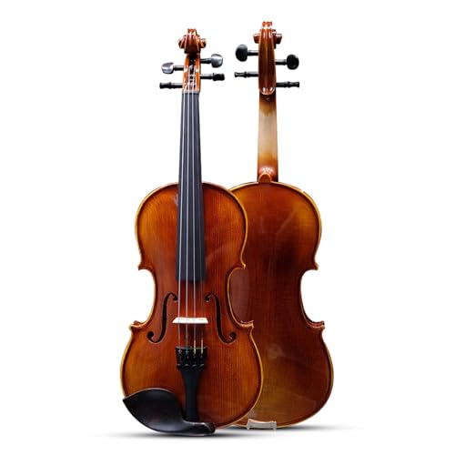 Geige Handgefertigtes Violin-Übungsklavier aus massivem Holz für Erwachsene Anfänger 4/4 3/4 (Color : 4/4)