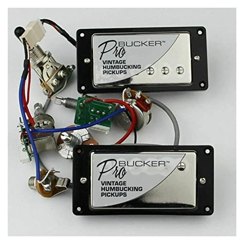 ZENGXUE Gitarren-Pickup-Probucker Humbucker-Pickup-Nickel mit Pro-Gurtzeug für Epiphone LP & SG Humbucker Tonabnehmer Set