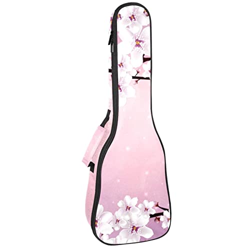 Ukulele Koffer Kirschblüte Ukulele Tasche 21 Zoll Wasserdicht Oxford Gig Bag Mit Tasche Für Jungen Mädchen