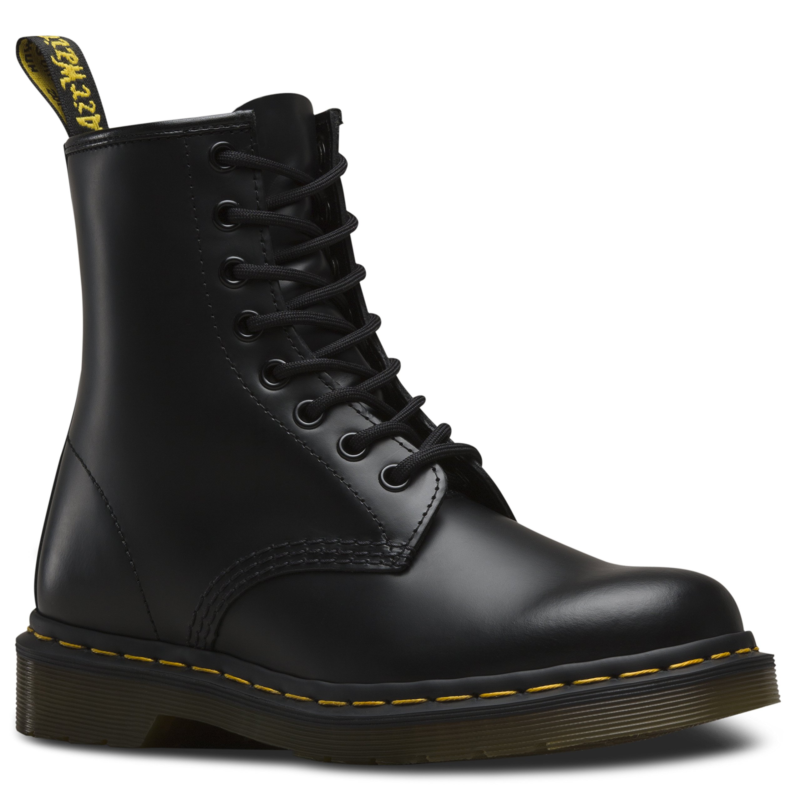 Dr. Martens Damen 1460 Combat Boots, Schwarz Black Smooth, 48 EU