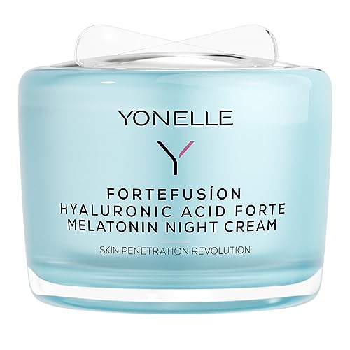 YONELLE Fortefusion Nachtcreme mit Mit Melatonin und Hyaluronsäure - Hyaluron Creme Gesicht - Anti Aging Creme Frauen – Revitalift Gesichtscreme – 55 ml