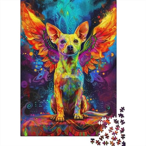 Art Dog Holzpuzzles, Holzpuzzles 1000 Teile für Erwachsene, schwierige Puzzles, Lernspiele, Heimdekorationspuzzle. 29,53x19,69 Zoll