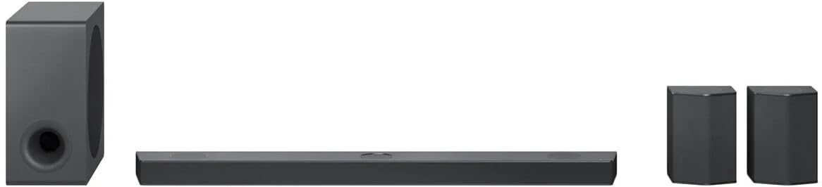 LG DS95QR Soundbar (810 Watt) mit kabellosem Subwoofer & MERIDIAN-Technologie (Dolby Atmos, HDMI, Bluetooth), Dark Steel Silver [Modelljahr 2022]