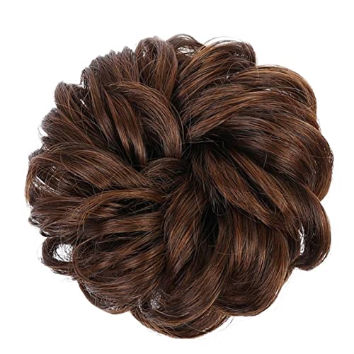 Haarteile Haarknoten Messy Bun Hair, Hochsteckfrisur Scrunchies Chignon Curly Ponytail Haarstücke Haarsprechungen mit elastischen Gummiband Synthetic Chignon Haarverlängerung for Frauen Brötchen Haare