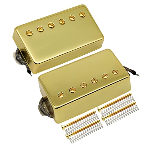 ZENGXUE Set Humbucker Alnico 5 E-Gitarren-Pickup Gold-Hals + Bridge-Pickups Für Lp. Stilgitarre Humbucker Tonabnehmer Set