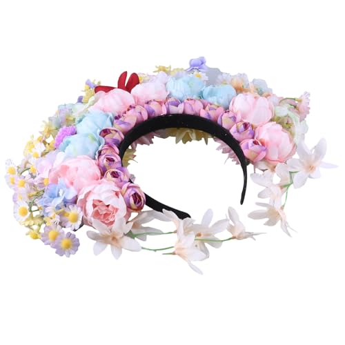 Ethnisches Braut-Stirnband, Haarkranz, Blumen, Hochzeit, Blume, Stirnband, Strandhaarband, Haarschmuck, Hochzeit, Festival, Stirnband