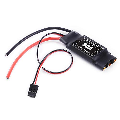 LSFWJP for XXD Bürstenlosen 30A ESC 2-4S Elektrische Geschwindigkeit Controller mit 5V 2A BEC for Rc Multicopter Hubschrauber Flugzeug (Color : Short Wire)