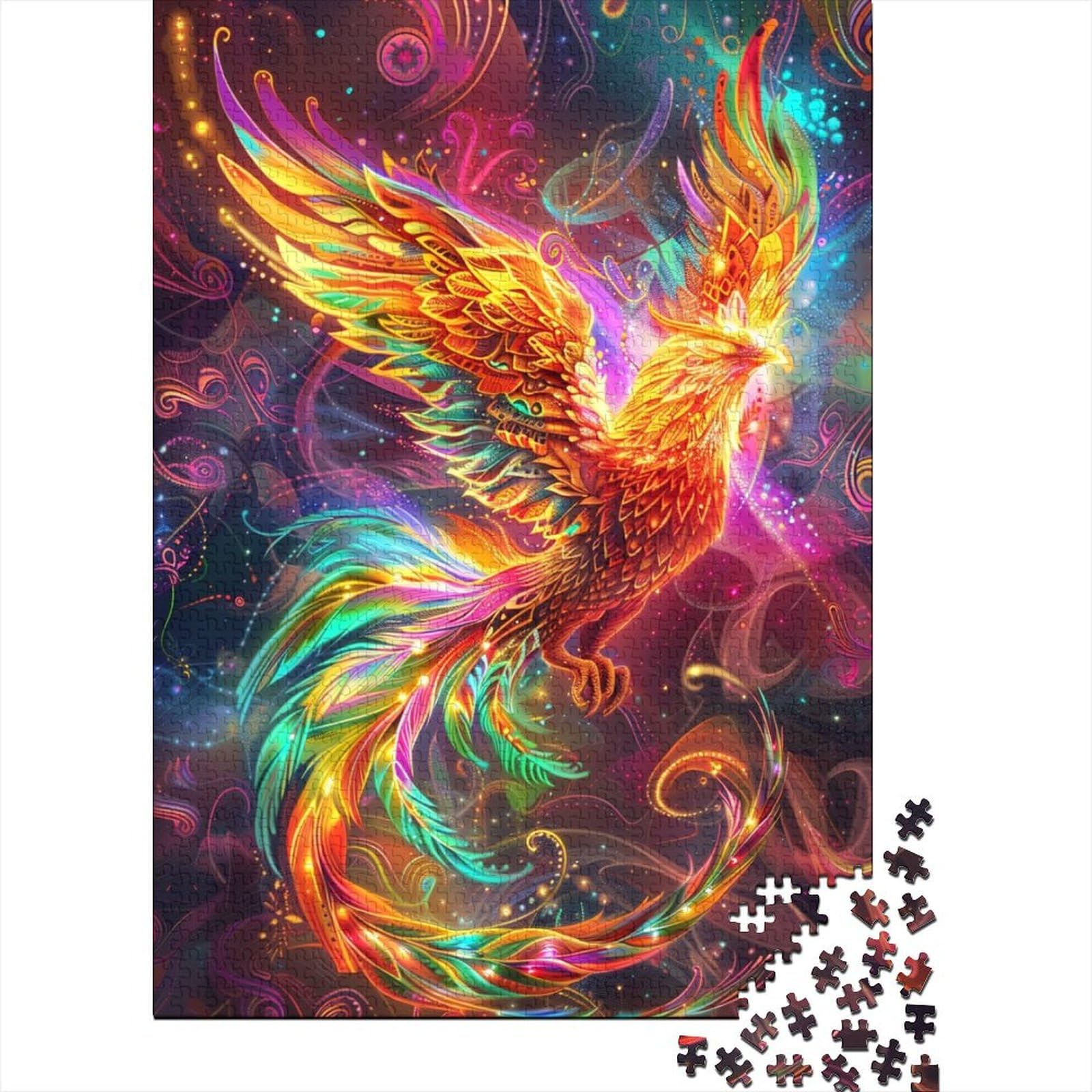 Phoenix Holzpuzzle für Erwachsene und Jugendliche, 1000 große Teile, Holzpuzzle für Erwachsene, Teenager 29,53x19,69 Zoll