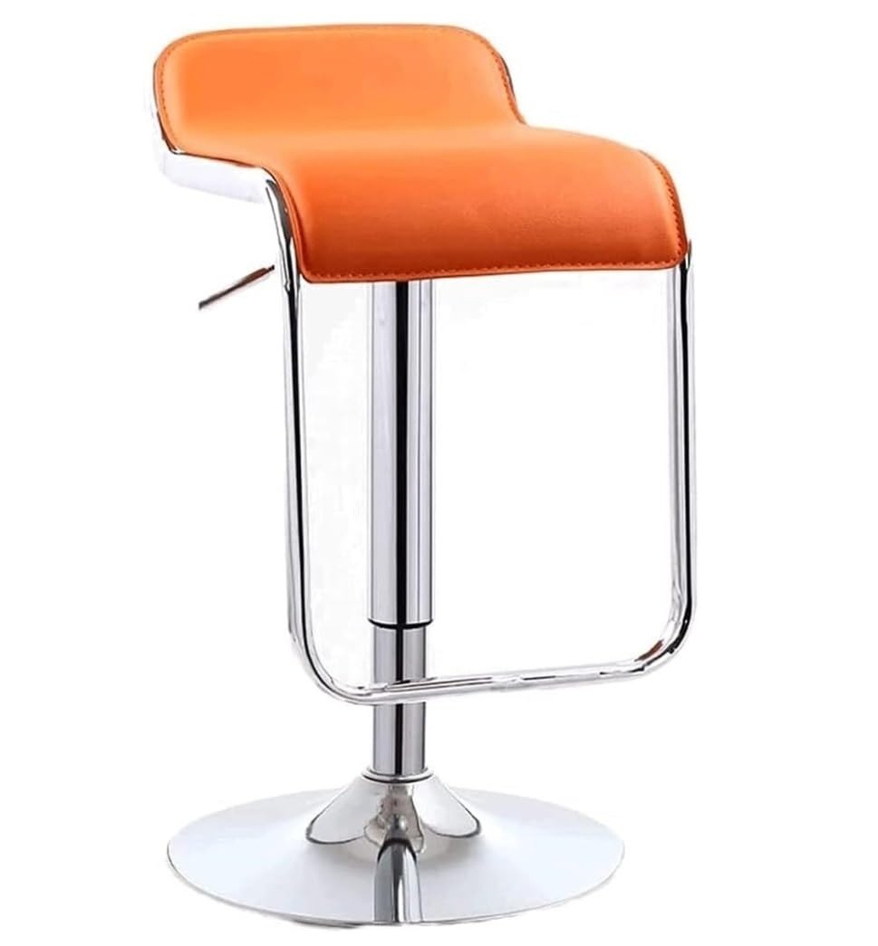 Habrur Barhocker Barstühle Barstuhl Anhebbarer Barhocker Home Barstuhl Barhocker Thekenhöhenstuhl Moderner 360° Drehbarer Stuhl Bar Stühle Barsessel(Orange)