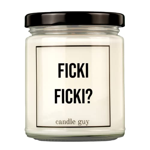 candle guy Duftkerze | Ficki Ficki? | Handgemacht aus 100% Sojawachs | 70 Stunden Brenndauer