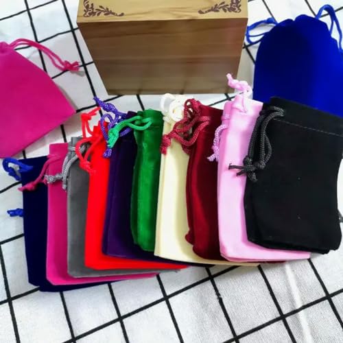 100 Stück/Lot 5 x 7 7 x 9 9 x 12 10 x 16 cm, bunte Samt-Geschenktüten und kleine Beutel, Schmuckverpackungsbeutel, Samt-Verpackungsbeutel mit Kordelzug, Multi-10 x 16 cm