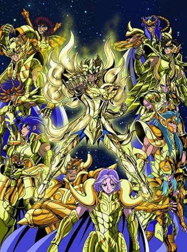 HfmQuisutron Jigsaw Puzzle 1000 Teile Classic Fantasy Anime Gold Poster Holzpuzzle Home Stressabbau Spiel Vf125Za