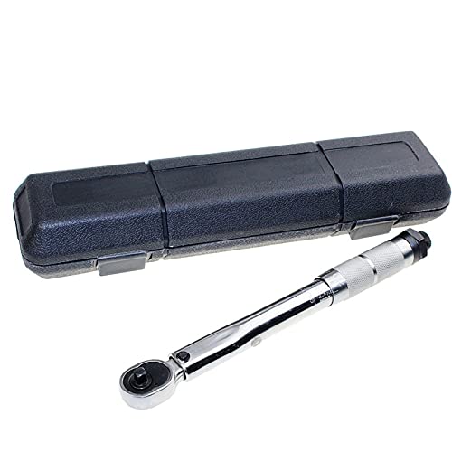 Crepundia Drehmomentschlüssel,Torque Wrench 1 Stück Preset Drehmomentschlüssel 1/4 "3/8" Quadrat 5-25/19-110N.M Zweiwege Ratchet Schraubenschlüssel Reparaturschlüssel Taste Handwerkzeuge(5 25Nm)