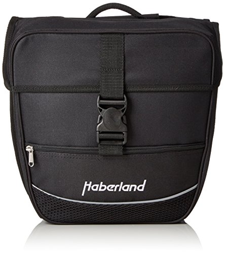 Haberland Fahrradtasche Doppeltasche Einsteiger-Serie, Schwarz, 30 x 32 x 13 cm (LxBxH), 25 Liter, 130002 00