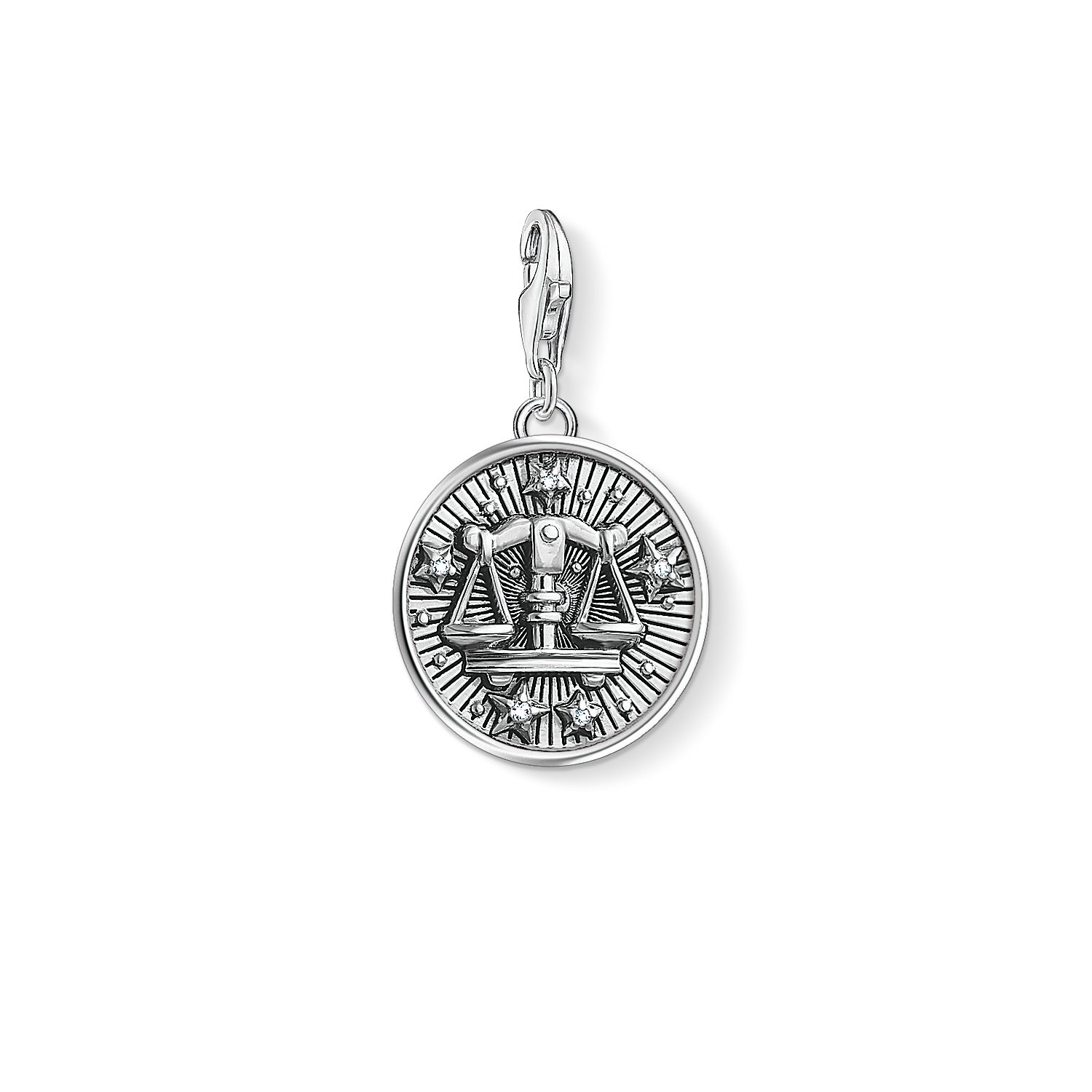 Thomas Sabo Damen Herren-Charm-Anhänger Sternzeichen Waage Charm Club 925 Sterling Silber 1646-643-21