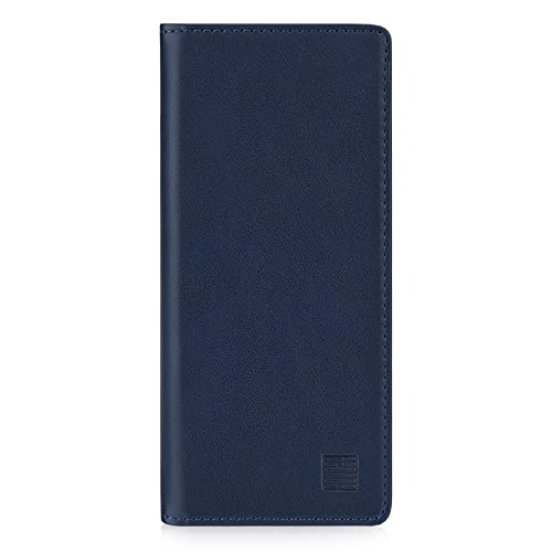 32nd Klassische Series 2.0 - Lederhülle Case Cover für Sony Xperia 5 III (2021), Echtleder Hülle Entwurf gemacht Mit Kartensteckplatz, Magnetisch und Standfuß - Marineblau